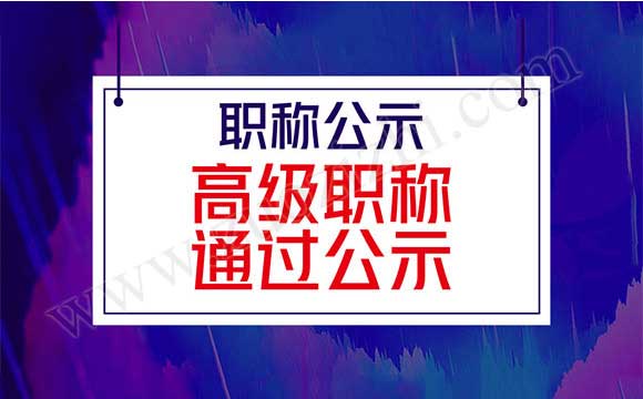 高级职称通过公示